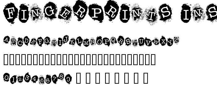 Fingerprints Inside font